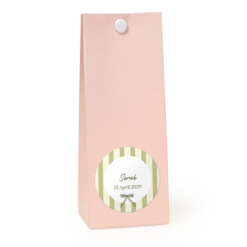 Sachet confiseur rond rose lot de 12