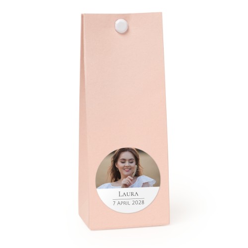 Rosa runde Geschenktüte - 12 Stk. 