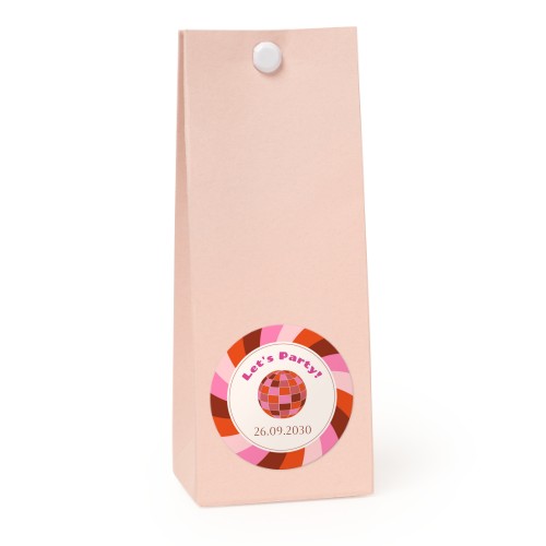 Sachet confiseur rond rose lot de 12