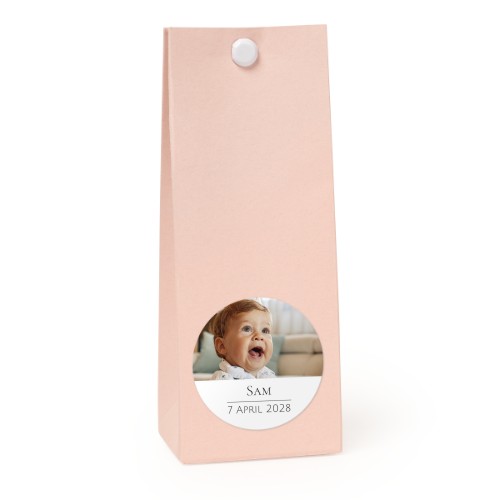 Sachet confiseur rond rose lot de 12