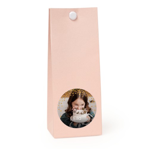 Rosa runde Geschenktüte - 12 Stk. 