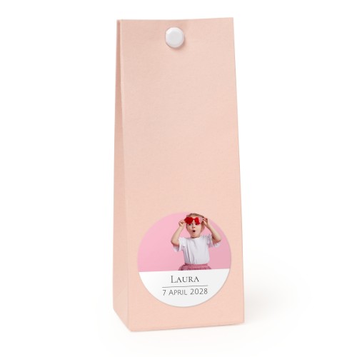 Sachet confiseur rond rose lot de 12 Sachet confiseur rond rose lot de 12