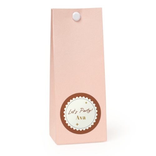 Sachet confiseur rond rose lot de 12