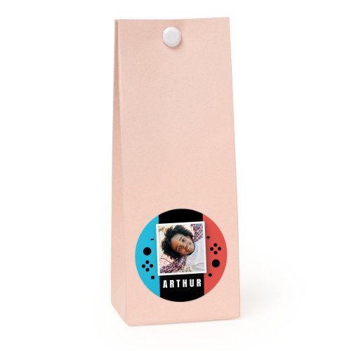 Rosa runde Geschenktüte - 12 Stk. 