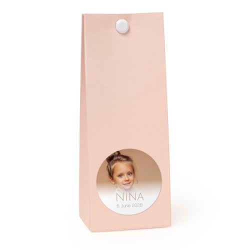 Snoepzakjes roze rond set van 12