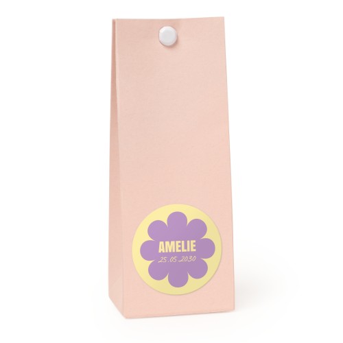 Rosa runde Geschenktüte - 12 Stk. 