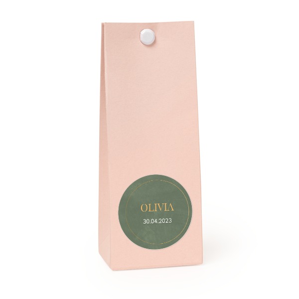 Sachet confiseur rond rose lot de 12
