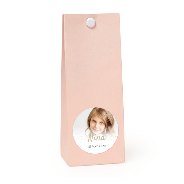 Rosa runde Geschenktüte - 12 Stk. 