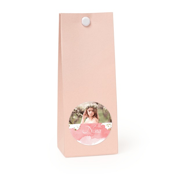 Snoepzakjes roze rond set van 12