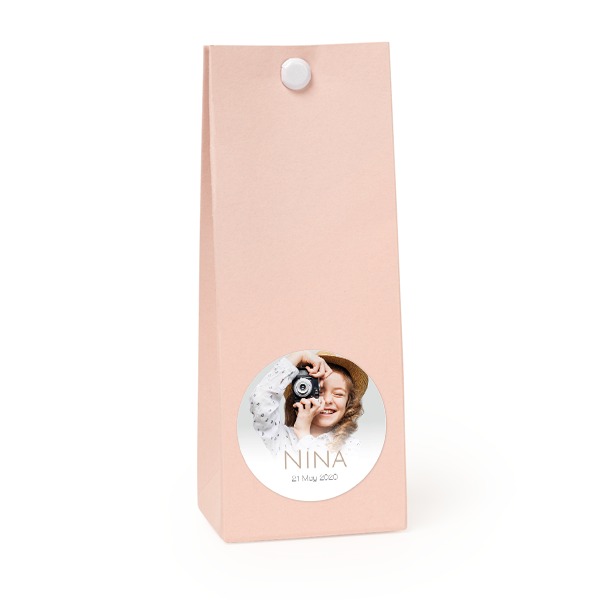 Snoepzakjes roze rond set van 12