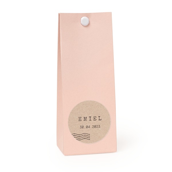 Snoepzakjes roze rond set van 12