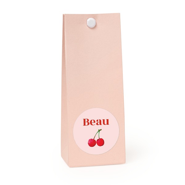 Sachet confiseur rond rose lot de 12