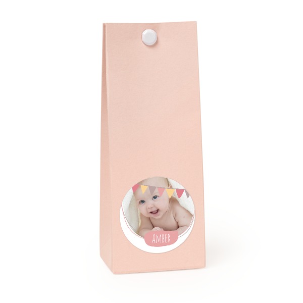 Sachet confiseur rond rose lot de 12