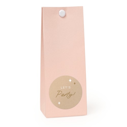 Sachet confiseur rond rose lot de 12