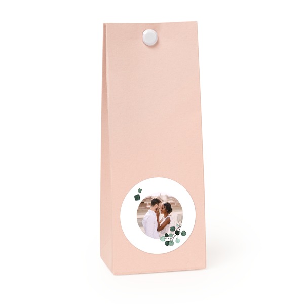 Rosa runde Geschenktüte - 12 Stk. 