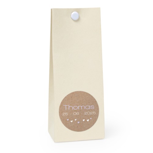 Presentpåse vanilj rund 4cm