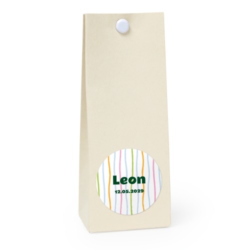 Snoepzakjes vanille rond set van 12