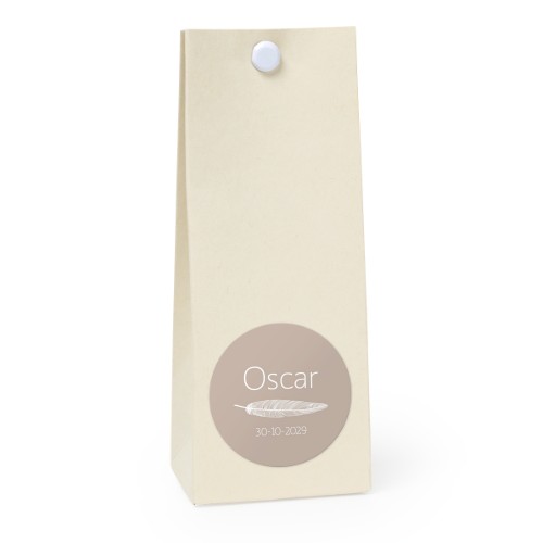 Snoepzakjes vanille rond set van 12 Snoepzakjes vanille rond set van 12