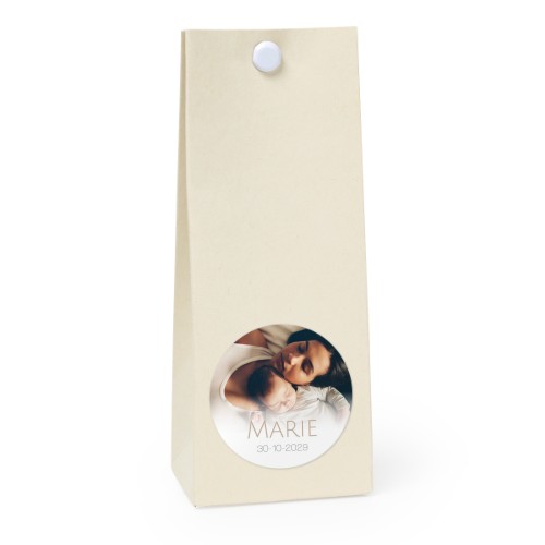 Party favours bag vanilla round 4cm