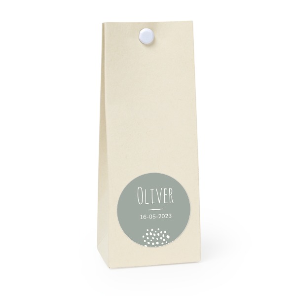 Party favours bag vanilla round 4cm