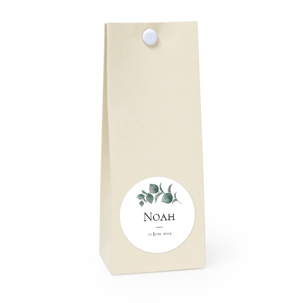 Snoepzakjes vanille rond set van 12