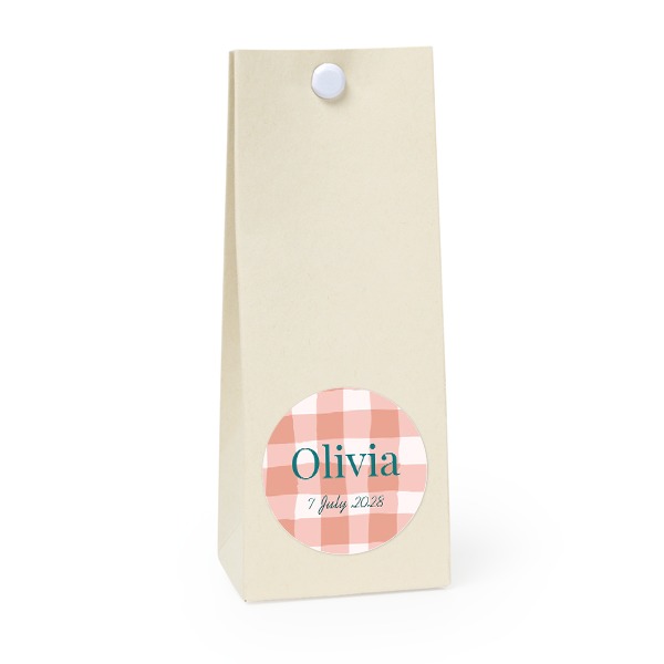 Party favours bag vanilla round 4cm Party favours bag vanilla round 4cm