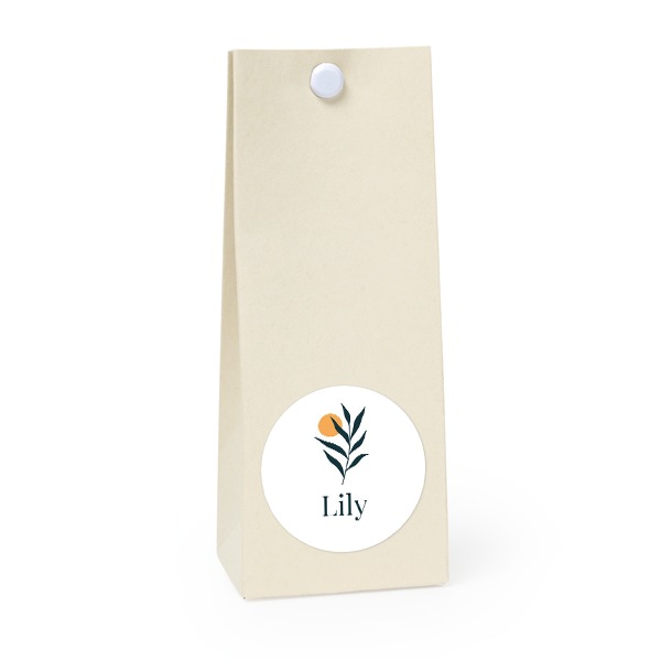 Party favours bag vanilla round 4cm Party favours bag vanilla round 4cm