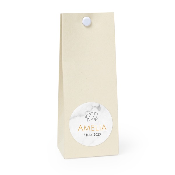 Gavepose vanilje rund 4cm Gavepose vanilje rund 4cm