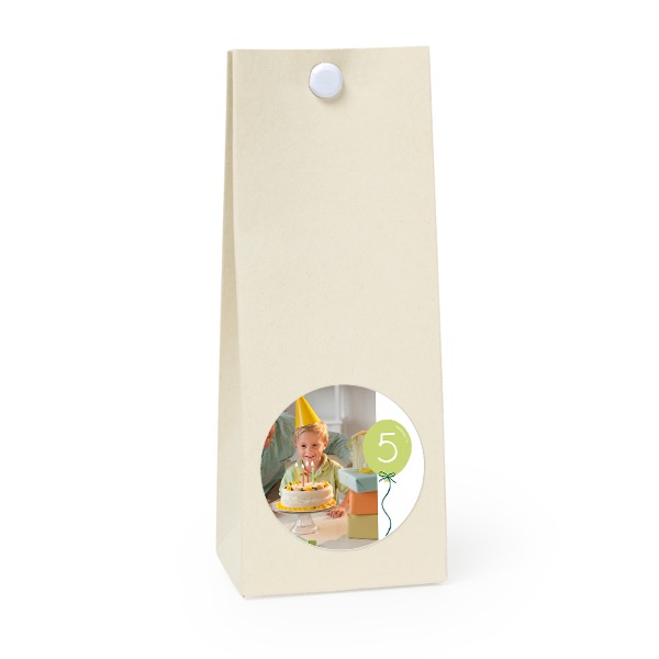 Sachet confiseur rond vanille lot de 12