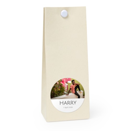 Party favours bag vanilla round 4cm