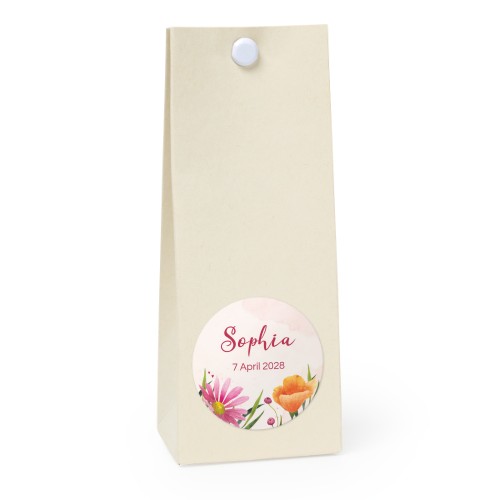 Party favours bag vanilla round 4cm Party favours bag vanilla round 4cm