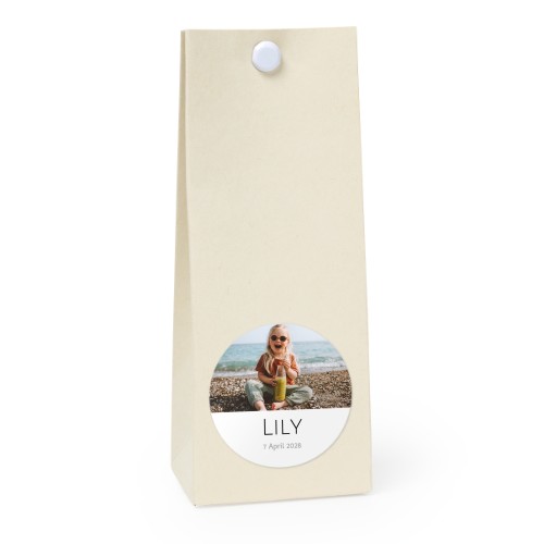 Party favours bag vanilla round 4cm Party favours bag vanilla round 4cm