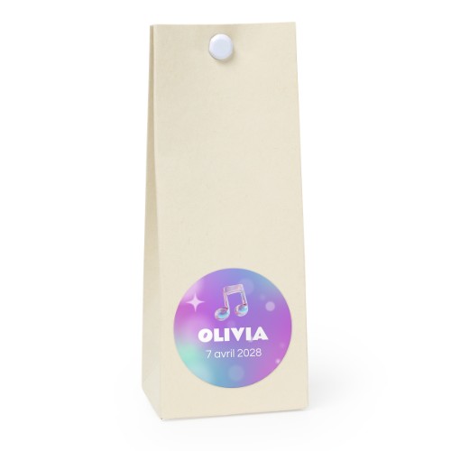 Sachet confiseur rond vanille lot de 12