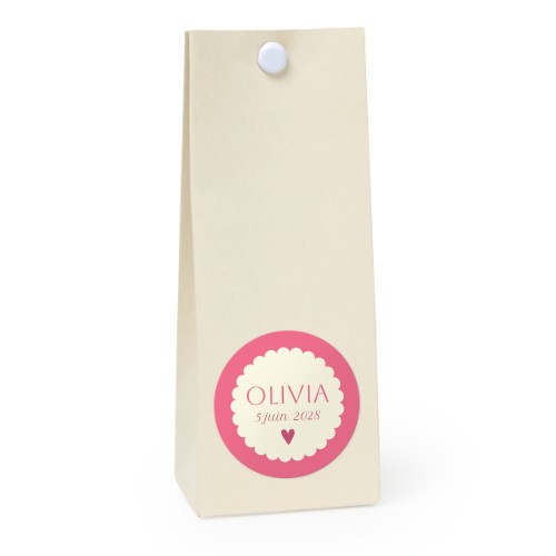 Sachet confiseur rond vanille lot de 12