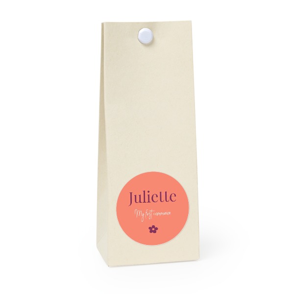 Sachet confiseur rond vanille lot de 12