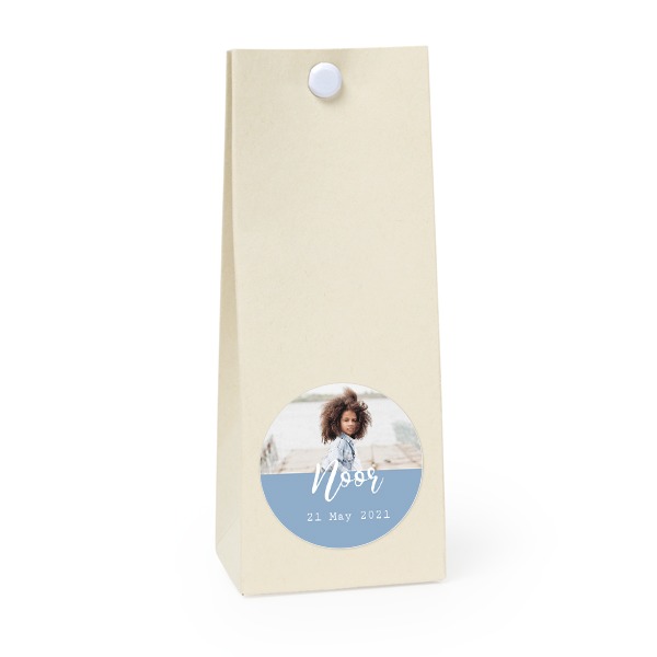 Party favours bag vanilla round 4cm