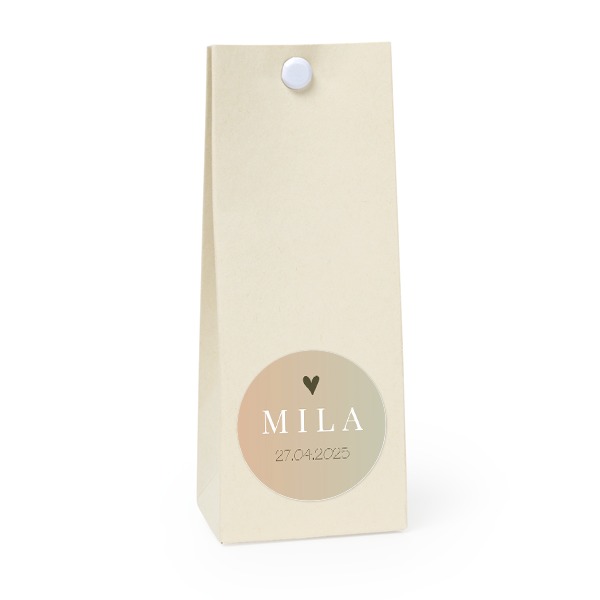 Party favours bag vanilla round 4cm Party favours bag vanilla round 4cm