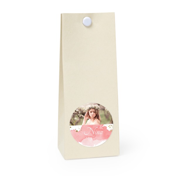 Sachet confiseur rond vanille lot de 12