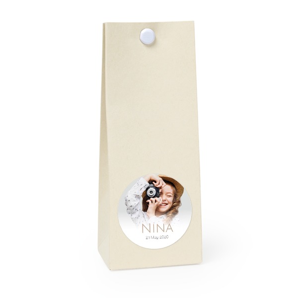 Sachet confiseur rond vanille lot de 12
