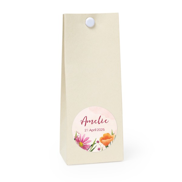 Party favours bag vanilla round 4cm