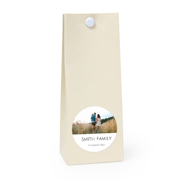 Party favours bag vanilla round 4cm