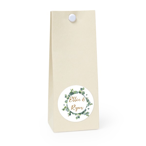 Party favours bag vanilla round 4cm