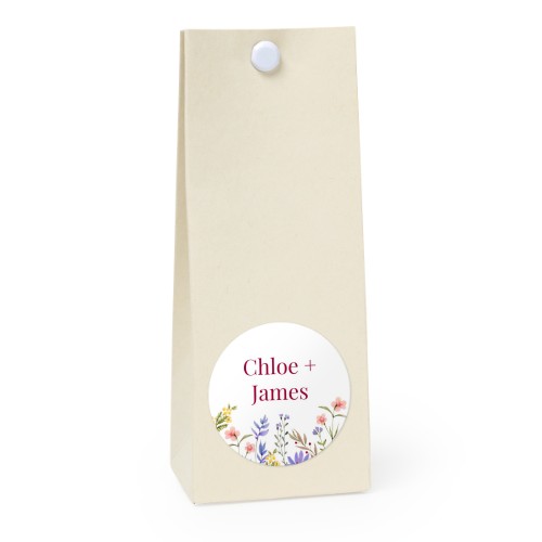 Party favours bag vanilla round 4cm Party favours bag vanilla round 4cm