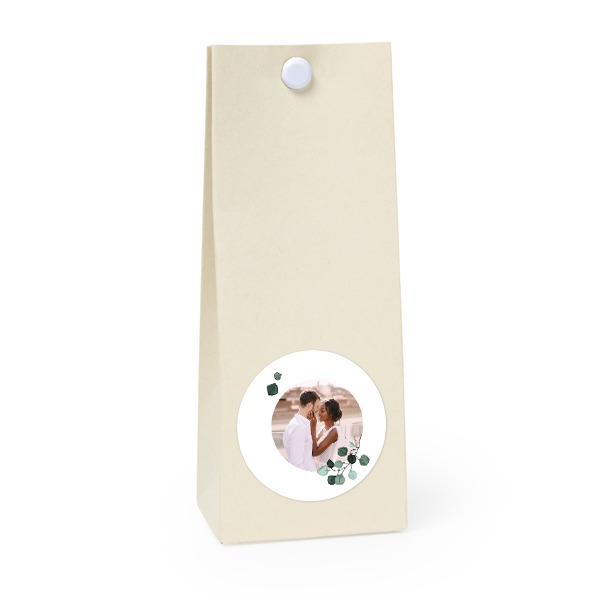 Party favours bag vanilla round 4cm