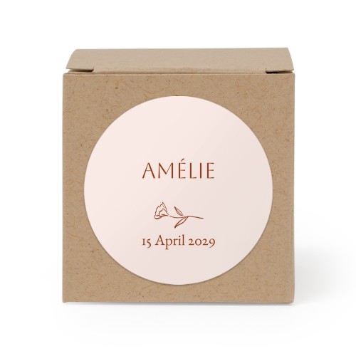 Partybox Braunes Kraftpapier mit Sticker rund - 24 Stk. Partybox Braunes Kraftpapier mit Sticker rund - 24 Stk.