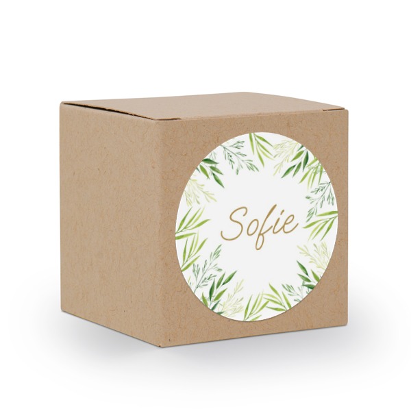 Presentask beige med runt klistermÀrke - 24 st Presentask beige med runt klistermÀrke - 24 st