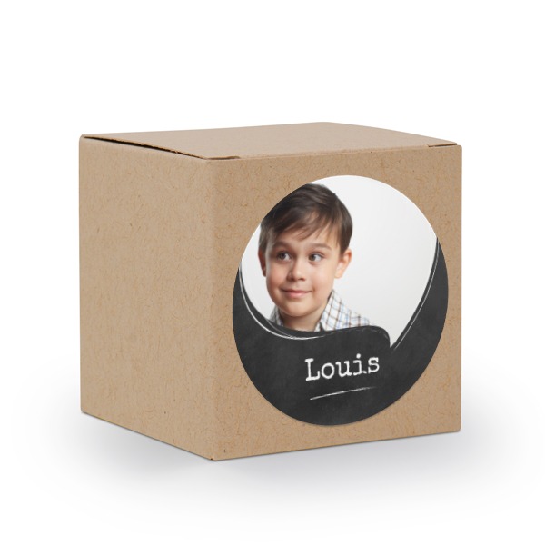 Gaveæske beige med rundt klistermærke - set of 24 Gaveæske beige med rundt klistermærke - set of 24