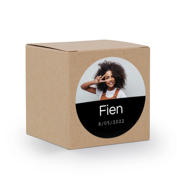 Partybox Braunes Kraftpapier mit Sticker rund - 24 Stk. Partybox Braunes Kraftpapier mit Sticker rund - 24 Stk.