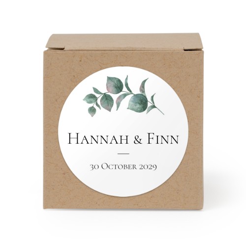 BoĂźte en papier naturel, sticker rond (lot de 24) BoĂźte en papier naturel, sticker rond (lot de 24)