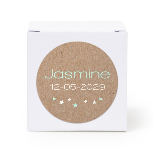 Boîte blanche, sticker rond (lot de 24)